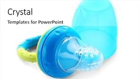  Presentation with baby - PPT layouts enhanced with feeder - nibbler for baby on white background and a white colored foreground