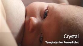  Presentation with breastfeeding - Slide deck featuring feeding baby background and a wine colored foreground