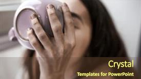  Presentation with poor hygine - Amazing presentation theme having poor woman drinking on blurred backdrop and a tawny brown colored foreground