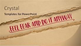  Presentation with courage - Presentation theme consisting of feel-fear background and a coral colored foreground