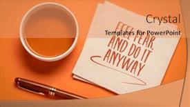  Presentation with courage - Presentation design enhanced with feel-fear background and a coral colored foreground