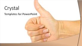  Presentation with paths - PPT theme consisting of feel good - hand with clipping paths background and a  colored foreground