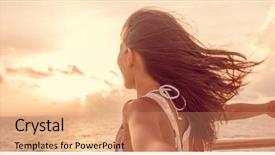  Presentation with luxury travel - Amazing slide set having feeling carefree in the tropical backdrop and a coral colored foreground