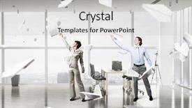  Presentation with free - Slide deck consisting of feeling free and careless mixed background and a  colored foreground