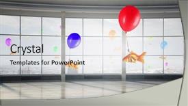  Presentation with free - Slides with feeling free and careless mixed media background and a sky blue colored foreground