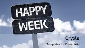  Presentation with clouds - Audience pleasing PPT theme consisting of wonderful winter scenery with snow and timber cabin chalet home backdrop and a light gray colored foreground