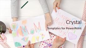  Presentation with mother nursing care - Cool new slide set with feeling great - little girls drawing a greatings backdrop and a lemonade colored foreground