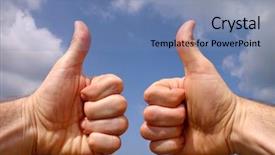  Presentation with how do i sign in - PPT theme having feeling great - thumbs up sign background and a  colored foreground