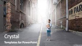  Presentation with lost - Slide deck featuring feeling lost and lonely mixed background and a  colored foreground