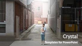  Presentation with lost - Slide deck with feeling lost and lonely mixed background and a  colored foreground