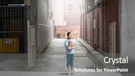  Presentation with lost - Audience pleasing PPT layouts consisting of feeling lost and lonely mixed backdrop and a gray colored foreground