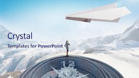  Presentation with freedom - Slides featuring feeling of freedom mixed media background and a sky blue colored foreground