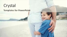  Presentation with security and safety - Colorful PPT layouts enhanced with hiway - irabu ohashi connecting the miyakojima backdrop and a ocean colored foreground.