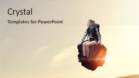  Presentation with unity - Cool new PPT theme with feeling of unity with nature backdrop and a lemonade colored foreground