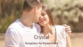  Presentation with catholic couple silhouette of young - Colorful theme enhanced with feeling secure - young couple embracing outdoors backdrop and a  colored foreground