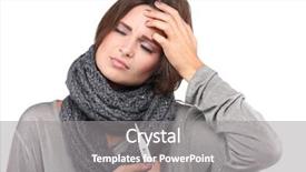  Presentation with temperature - PPT theme with feeling sick and with fever background and a gray colored foreground