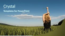  Presentation with freedom - Presentation with feelings - blonde women feeling freedom background and a ocean colored foreground