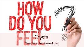  Presentation with marker - Slide deck consisting of feelings - hand with marker writing background and a lemonade colored foreground