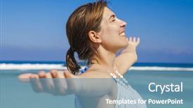  Presentation with mocktails and cocktail both - Presentation design having feelings free - beautiful woman enjoying the summer background and a teal colored foreground