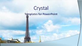  Presentation with eiffel tower paris france - Audience pleasing PPT theme consisting of business technology and office concept - young successful businesswoman with laptop computer holding her morning coffee on white background beautiful woman using tablet computer backdrop and a sky blue colored foreground.