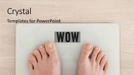  Presentation with weight loss - PPT layouts with feet abnormalities - weight loss concept woman standing background and a lemonade colored foreground