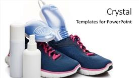  Presentation with sterilization - PPT layouts with feet fitness and sport footwear background and a white colored foreground