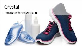  Presentation with sterilization - Colorful slide deck enhanced with feet fitness and sport footwear backdrop and a white colored foreground
