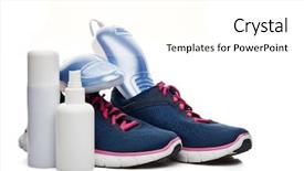  Presentation with sterilization - Slide deck featuring feet fitness and sport footwear background and a white colored foreground