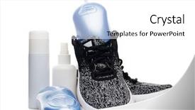  Presentation with sterilization - PPT layouts enhanced with feet fitness and sport footwear background and a white colored foreground