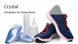  Presentation with sterilization - PPT theme consisting of feet fitness and sport footwear background and a white colored foreground