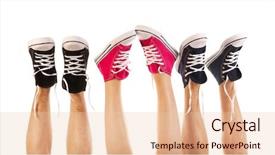  Presentation with feet - Slides featuring feet-in-basketball-shoes-isolated background and a lemonade colored foreground