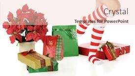  Presentation with white christmas - Beautiful presentation featuring feet-in-long-striped-socks backdrop and a lemonade colored foreground