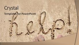  Presentation with protect water - PPT theme with feet metaphor for sun ecology background and a  colored foreground