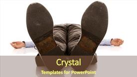  Presentation with feet - Colorful theme enhanced with feet of a dead body backdrop and a tawny brown colored foreground