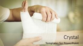  Presentation with physiotherapist - Beautiful slides featuring feet of patient in clinic backdrop and a lemonade colored foreground