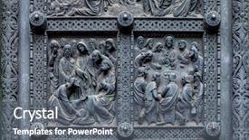  Presentation with disciples - Audience pleasing presentation design consisting of feet of the disciples backdrop and a gray colored foreground