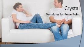  Presentation with pregnant - Beautiful presentation design featuring happy smiling beautiful schoolgirl smart backdrop and a gray colored foreground.