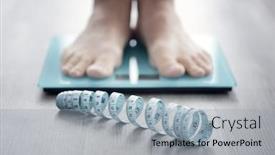  Presentation with tape - Cool new slides with feet-on-bathroom-scale backdrop and a light gray colored foreground