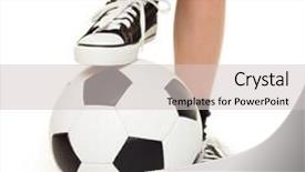  Presentation with sneakers - Presentation with feet-shod-in-sneakers background and a light gray colored foreground