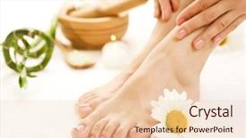  Presentation with feet - Theme consisting of feet spa background and a lemonade colored foreground