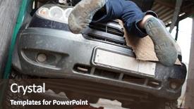  Presentation with suv car - Amazing slide set having feet with his hands protruding backdrop and a tawny brown colored foreground