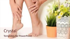  Presentation with black children babies hands feet - Slide deck featuring feet with manicure and pedicure background and a lemonade colored foreground