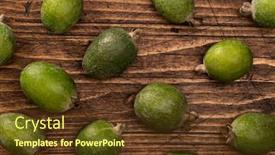  Presentation with fruits - Audience pleasing PPT layouts consisting of feijoa-fruits-lying-on-textured backdrop and a tawny brown colored foreground