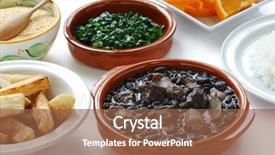  Presentation with beans - Presentation design consisting of feijoada black beans and meat background and a tawny brown colored foreground