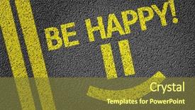  Presentation with road signs - PPT theme enhanced with dont signs - be happy with a happy background and a tawny brown colored foreground