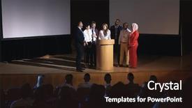  Presentation with race - Beautiful slide deck featuring millenials seminar - front view of mixed race backdrop and a wine colored foreground