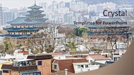  Presentation with blessing - Audience pleasing slide set consisting of palace of felicitous blessing backdrop and a light blue colored foreground