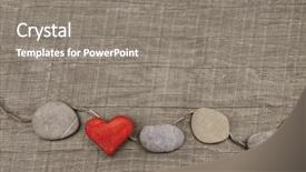  Presentation with friendship day - Presentation theme having one red heart with stones background and a gray colored foreground