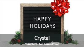  Presentation with airport boarding board - Amazing slide deck having felt board decorated with christmas backdrop and a dark gray colored foreground