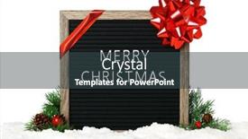  Presentation with christmas ribbon festive - PPT theme featuring felt-board-decorated-with-christmas background and a tawny brown colored foreground